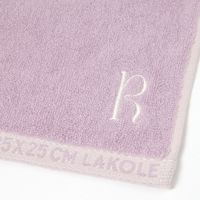 イニシャルハンドタオル(R) パープル LAKOLE/ラコレ
