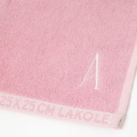 イニシャルハンドタオル(A) ピンク LAKOLE/ラコレ