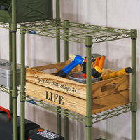 ドウシシャ ルミナスEXラック　3段　幅445×奥行295×高さ760ｍｍ　カーキー