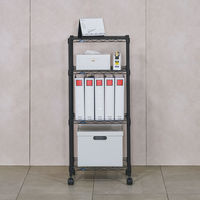 ドウシシャ ルミナスEXラック　4段　幅445×奥行295×高さ1040ｍｍ　ブラック