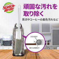3M スコッチブライト キッチン スポンジ すごい ボトル洗い グレー 水筒 たわし ブラシ 抗菌 本体 1個（わけあり品）