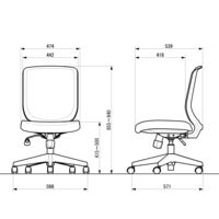 中央可鍛工業 チェア ブラック SC-S210-BK 1脚（取寄品）