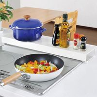 【アウトレット】アーネスト コンロ奥カバー&ラック ホワイト Aー76409 1個