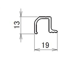 ヒナカ HINAKA MRNBー25A ネット固定バー2.5m MRNB-25 1本 573-7071（直送品）