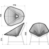 山崎産業 G チェアー VN EGG YB-167L-PE 1台（直送品）