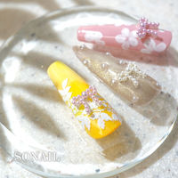 SONAIL ブリオン風パールリボン ピンク FY002118 148227 1セット(3個入)（直送品）