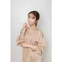 伊藤忠リーテイルリンク Eーlineマスク ピンクベージュ×ブラウン 1袋（7枚入）