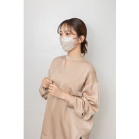 伊藤忠リーテイルリンク Eーlineマスク ベージュ×オレンジ 1箱（30枚入）