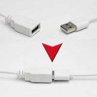 FSC USBーA 充電専用延長ケーブル1.0m　＜ホワイト> FSーAEXーWH 1本