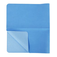 今村紙工 不織布吸水バスマット ノンスリップ加工 ブルー DBM-B 1袋（20枚入）