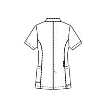 【再検品商品】チトセ ファスナースクラブ 女性用 ネイビー 3L MK-0002 1枚　スクラブ　レディース　ナース（わけあり品）