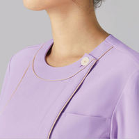 【再検品商品】フォーク レディスジップスクラブ ライラック M 7101SC-26 1枚　スクラブ（わけあり品）