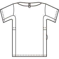 【再検品商品】住商モンブラン ジャケット（レディス・半袖） ナースジャケット 医療白衣 白/グリーン LL 72-394 1枚（わけあり品）