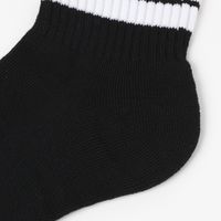 メンズ TCボーダーショートソックス ブラック 25～27cm LAKOLE/ラコレ