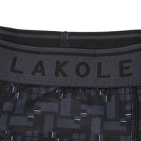 メンズ スクエアパターンボクサーパンツ L ブラック LAKOLE/ラコレ