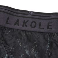 メンズ ニュアンスプリントボクサーパンツ L ブラック LAKOLE/ラコレ