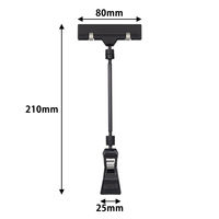 伊藤忠リーテイルリンク クリップホルダー 10ｃｍアーム　ブラック V160510ーBK　1セット（1袋(5個入)×3） オリジナル