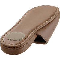 シボナシレザー風スリッパ Mサイズ ココアブラウン 抗菌仕様 滑り止め付き 来客用 1パック（5足入）（わけあり品）