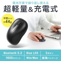 サンワサプライ  BluetoothブルーLEDマウス（充電式） MA-BBRC312BK（直送品）