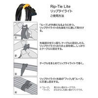 RIP-TIE(リップタイ) リップタイライト 12.7mmX304.8mm 黒 Y-12-025-BK 1袋(25本巻)