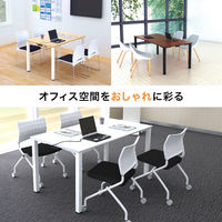 【軒先渡し】Y2K AKIRA 会議テーブル キャスター付 幅1200×奥行800×高さ720mm ライト木目×ホワイト 1台（直送品）