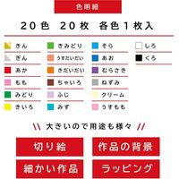 エヒメ紙工 大きいサイズのおりがみ ビッグ 35cm 20色 K-5235 1セット(1冊(20枚入)×5)