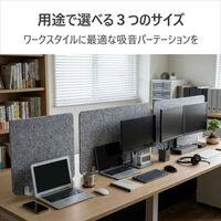 ドリックス フェルメノン 吸音デスクトップパネル ハイタイプ 幅980×高さ600mm BFM-10060HDST-GY 1台（直送品）