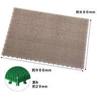 山崎産業 若草ユニット EーV #6 人工芝 ジョイントマット　グレー 60×90ｃｍ 1枚