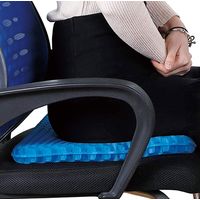 トレードワン クッション ダブルブルーゲルクッション 30637 1個 幅420×奥行370mm 衝撃吸収高弾性ゲル 座布団 チェアパッド