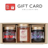 【手土産やお祝いの贈り物に】 オーガニック 蜂蜜ジャム セット ギフトカード　スタンダード封筒（直送品）