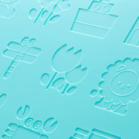 プラねんど板 押し型付き 青色 283-098 銀鳥産業