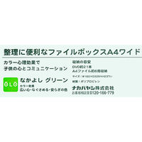 ナカバヤシ セラピーキッズカラー ファイルボックス A4ワイド グリーン フボ-TCW4KG