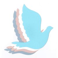 hanaoka ダイカットペーパー Mサイズ はと 5枚入 4101270