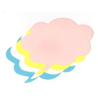 hanaoka ダイカットペーパー Mサイズ 吹き出しクラウド 5枚入 4101288