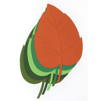 hanaoka ダイカットペーパー Mサイズ 葉っぱ 5枚入×5セット 4101251