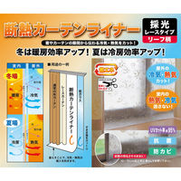 明和グラビア 断熱カーテンライナー 100cm×140cm×2P ベージュ meiwa 1枚（直送品）