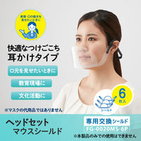 【アウトレット】【フェイスシールド】 プラス ヘッドセット マウスシールド専用交換シールド 89542 1パック（6枚入）【終売品】
