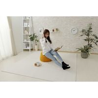 セルタン 丸型ビーズクッション M コーデュロイ 幅430×奥行420×高さ250mm マスタード A1192a-684YE 1台（直送品）