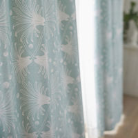 スミノエ デザインライフ セミオーダー カーテン カサネ 1200×1000mm ライトブルー 1セット(2枚入)（直送品）