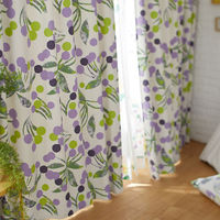 スミノエ デザインライフ セミオーダー カーテン ポポロ 1000×1100mm パープル 1セット(2枚入)（直送品）