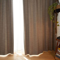 スミノエ デザインライフ セミオーダー カーテン モクターン 1200×2400mm ブラウン 1セット(2枚入)（直送品）