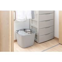 アイリスオーヤマ 水洗いできるソフトバスケット　スクエアＬ　SBK-380S　アッシュグレー SBK-380S 1個