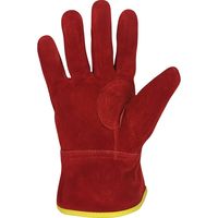 小野商事 牛床革手袋 オイル加工 内綿付き 赤 L 朱雀 AG4815 1セット(1双×2)