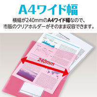 セキセイ クリアホルダー ワイドハーフ シールック カラーアソート 10枚入 CLK-2404-5 1セット(20枚:10枚×2パック)