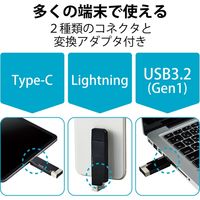 エレコム iPhone iPad USBメモリ Apple MFI認証 USB3.0対応 32GB 黒 MF-LGU3B032GBK 1個