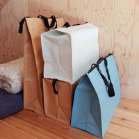 丸玉工業 ラミクロスバッグ　Ｌ　ライトブラウン 90370775 1セット（5枚）