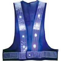 ミズケイ LED安全ベスト キラピカSPARK(紺地・白)赤青LED 5916520 1枚 359-0384（直送品）