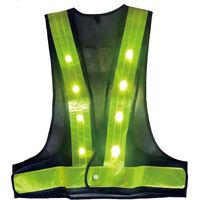 ミズケイ LED安全ベスト キラピカSPARK(紺地・黄)赤白LED 5916521 1枚 359-0386（直送品）