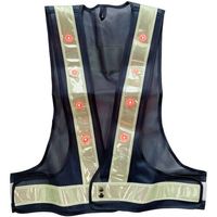 ミズケイ LED蓄光安全ベスト「ホタルック」<紺/白>赤LED 5922101 1枚 530-2874（直送品）