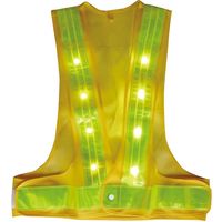 ミズケイ LED安全ベスト キラピカSPARK(黄地・黄)赤白LED 5916522 1枚 359-0385（直送品）